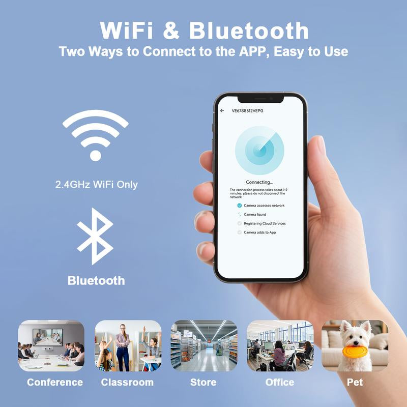 Mini WIFI Surveillance Camera (Strong Magnet): 2K HD, Night Vision, 2H Battery/Usb Power, 32G Card, Ios/Android APP